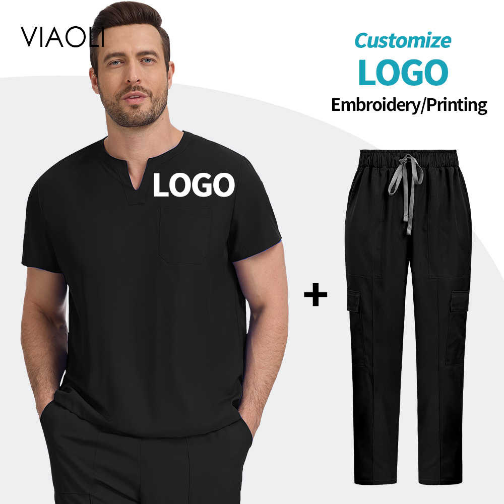 Medical Lab Logo - Top+broek Medisch uniform Ziekenhuis Chirurgie Scrubset